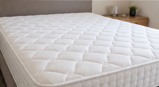 Matelas blanc dans une chambre